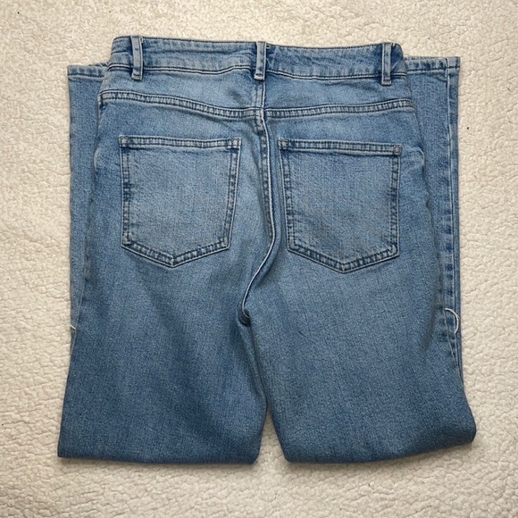 ASOS Denim Jeans Fit Waist High Rise Ankle Crop Size 29 Distressed Ripped - Picture 6 of 8